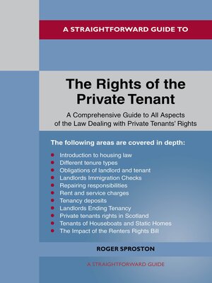 cover image of A Straightforward Guide to the Rights of the Private Tenants